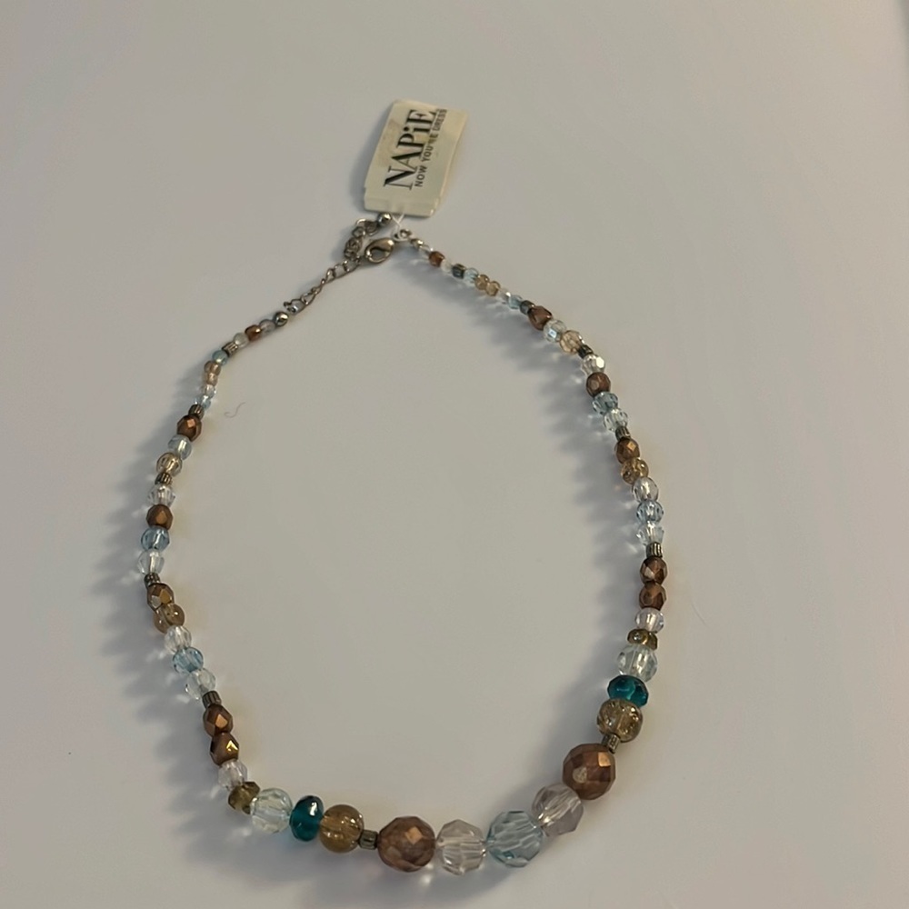 Napier small colored beaded necklace. 16 inches. NWT.